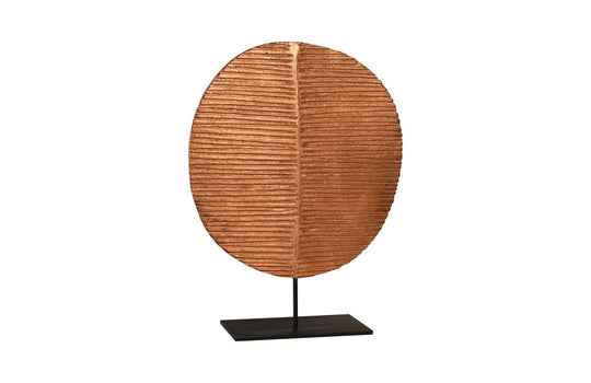 Phillips Collection Carved Round Leaf on Metal Stand, LG DECORATIVE OBJECTS