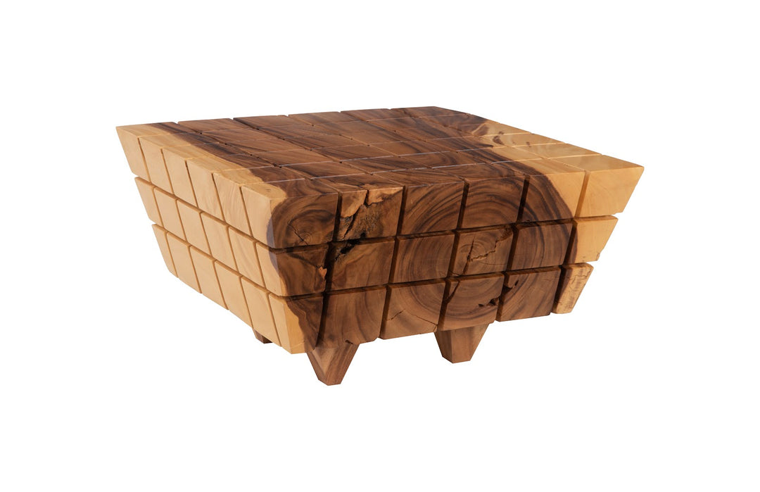 Cubed Coffee Table, Natural - Phillips Collection - AmericanHomeFurniture