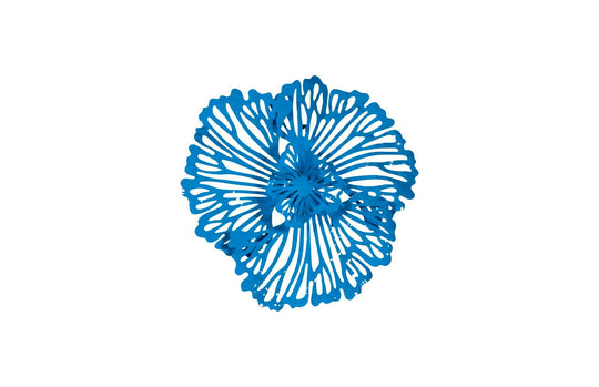 Phillips Collection Flower Wall Art, Extra Small, Blue, Metal WALL ACCENTS