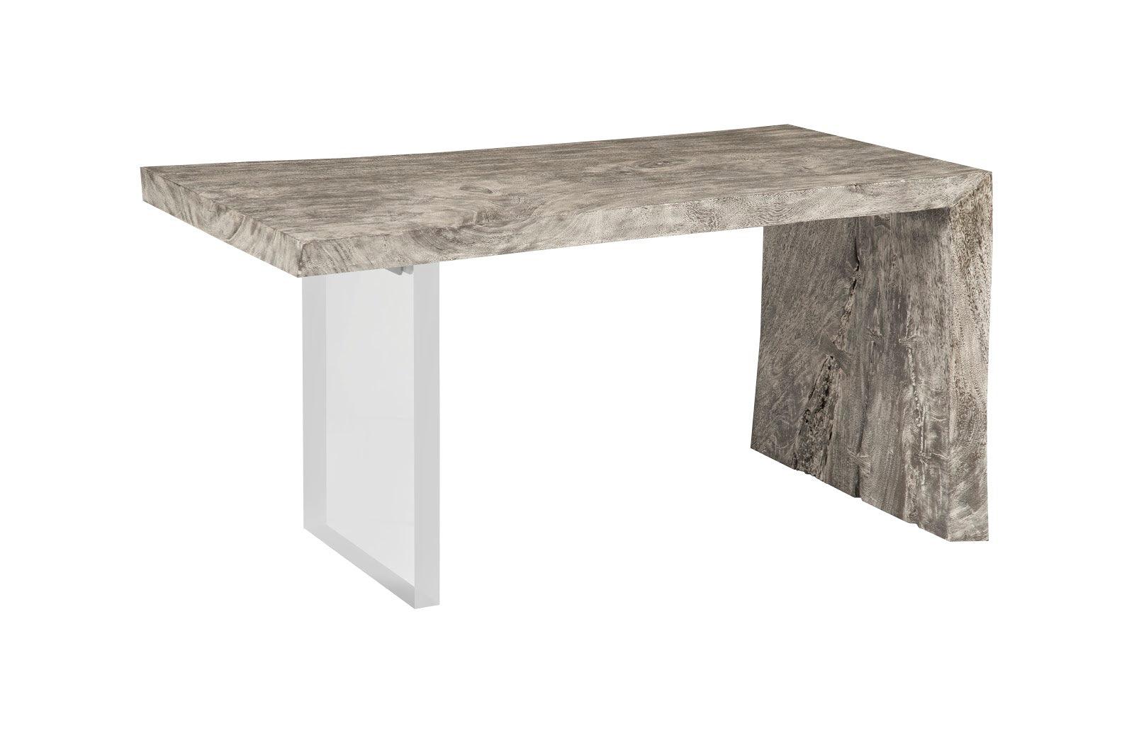 Phillips Collection Austin Desk, Gray Stone, Acrylic Leg DESKS