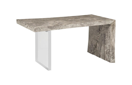 Phillips Collection Austin Desk, Gray Stone, Acrylic Leg DESKS