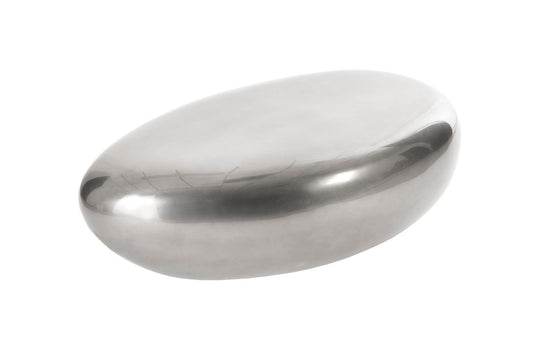 Phillips Collection River Stone Coffee Table, Small, Liquid Silver COFFEE TABLES