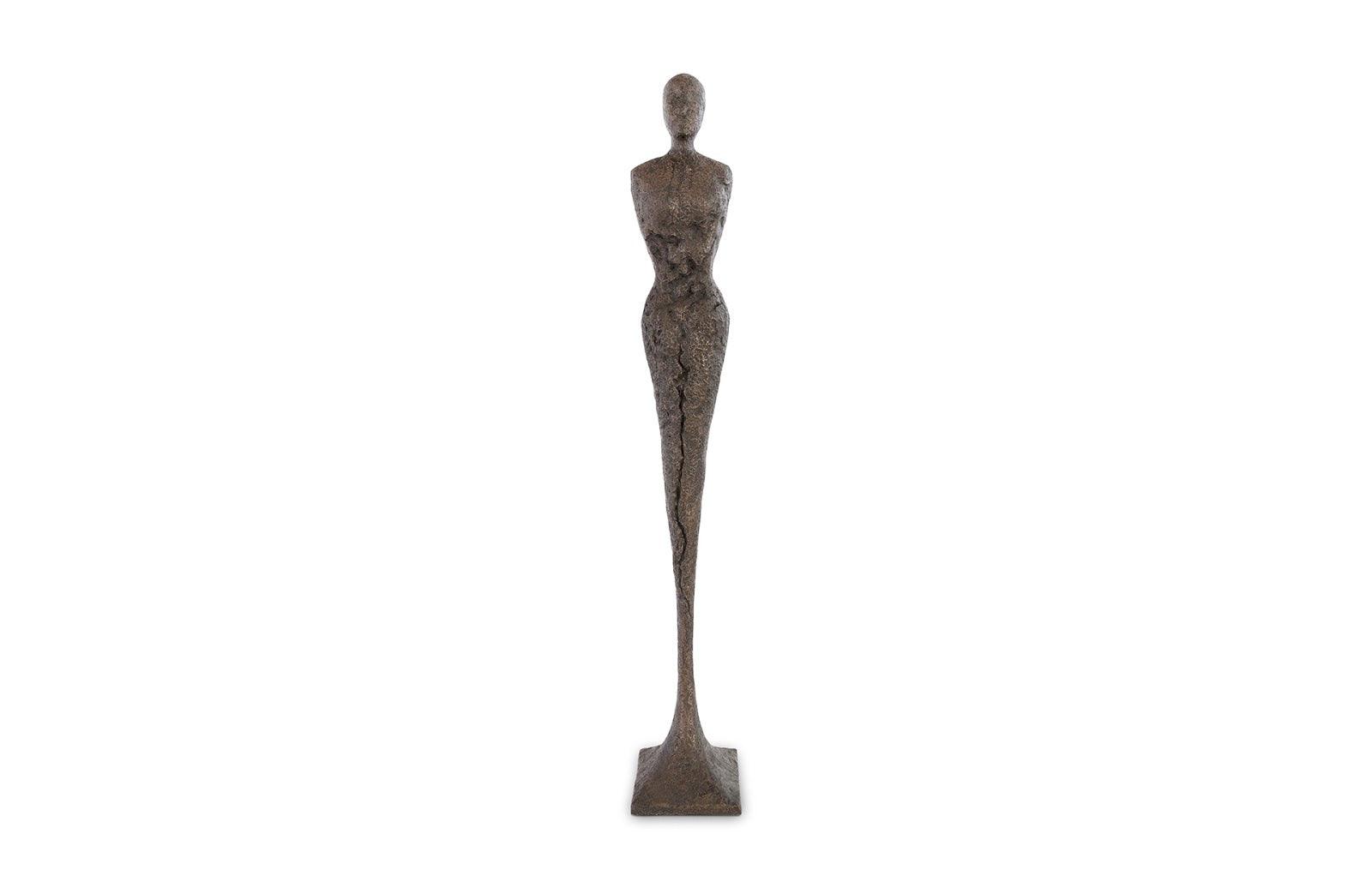 Phillips Collection Tall Chiseled Female Sculpture, Resin, Bronze Finish DECORATIVE OBJECTS