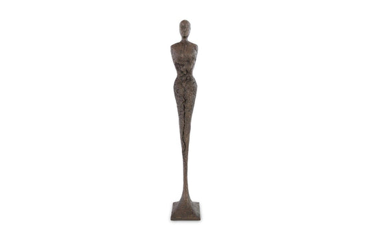 Phillips Collection Tall Chiseled Female Sculpture, Resin, Bronze Finish DECORATIVE OBJECTS