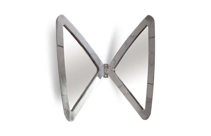 Butterfly Mirror, Stainless Steel - AmericanHomeFurniture