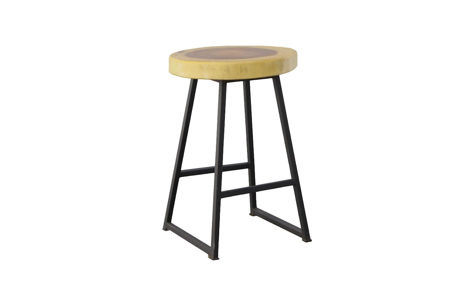 Phillips Collection Chuleta Round Bar Stool, Natural BAR STOOLS + COUNTER STOOLS
