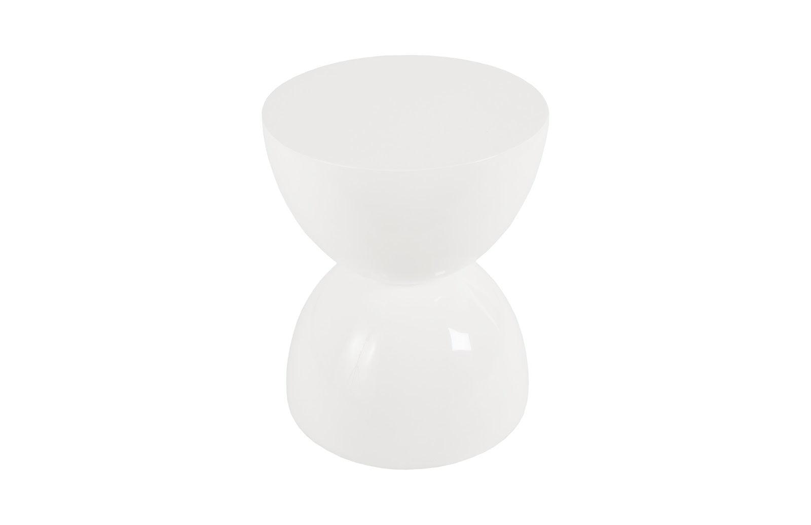Phillips Collection Totem Stool, White Gel Coat, LG OTTOMANS, POUFS, + STOOLS