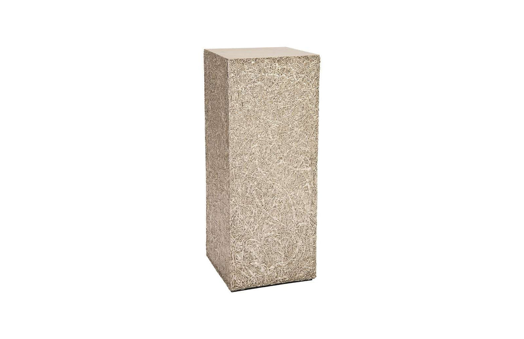 String Theory Pedestal, Silver Leaf, MD - Phillips Collection - AmericanHomeFurniture