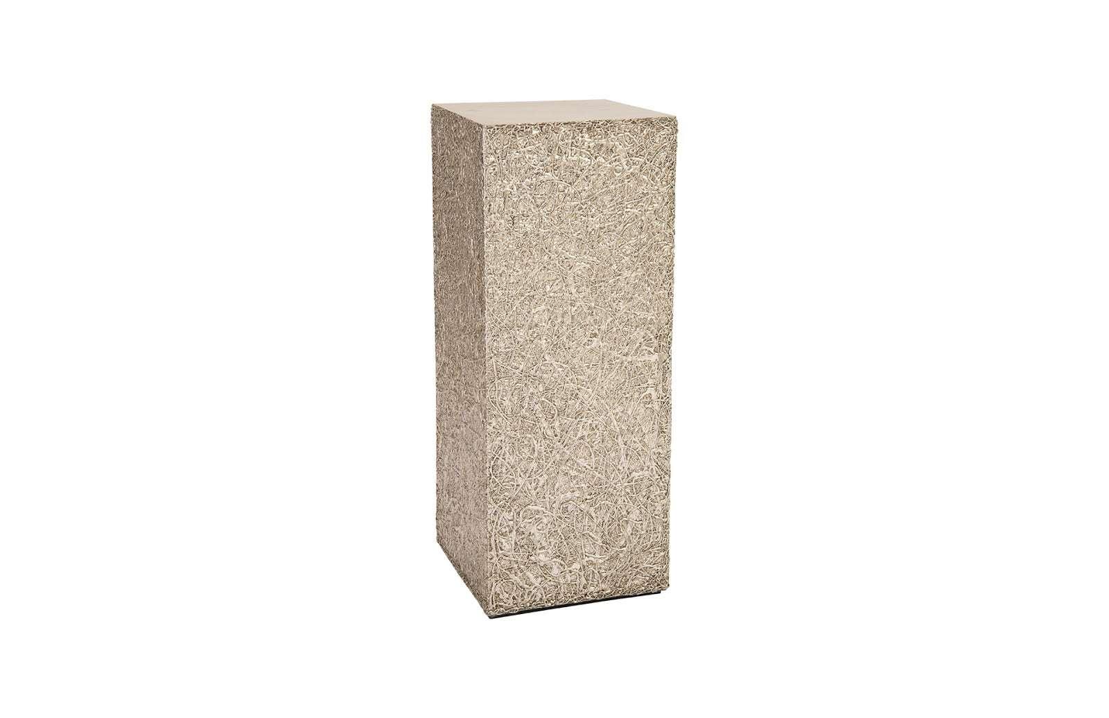 Phillips Collection String Theory Pedestal, Silver Leaf, MD ACCENT TABLES