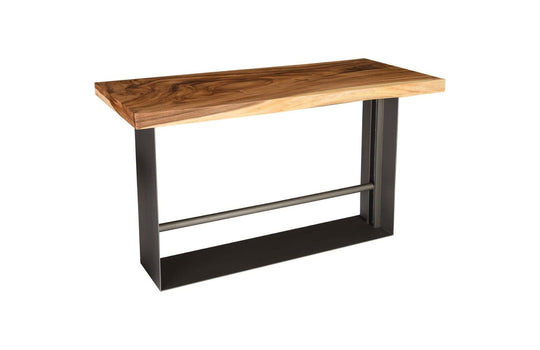 Phillips Collection Iron Frame Bar Table, Natural BAR + BAR CARTS