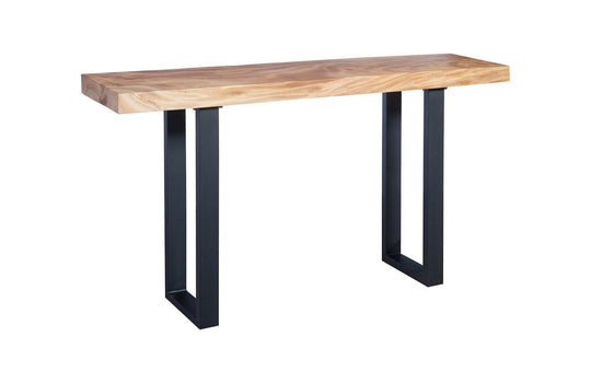Phillips Collection Origins Straight Edge Console Table, Metal U Legs, Matte, Black CONSOLE TABLES