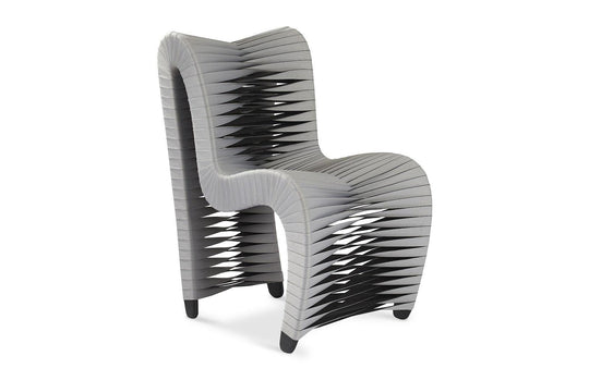 Phillips Collection Seat Belt Dining Chair, Gray/Black - Set of 2 DINING CHAIRS
