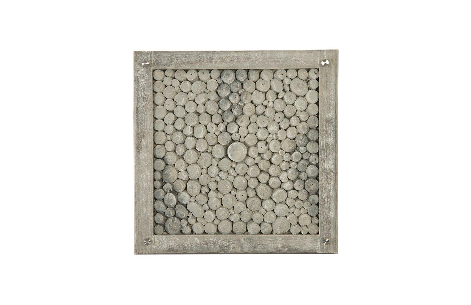 Phillips Collection Driftwood Wall Tile, Wood, Glass, Scaff Finish WALL ART