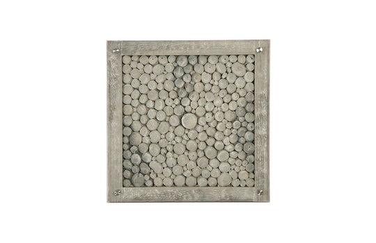 Phillips Collection Driftwood Wall Tile, Wood, Glass, Scaff Finish WALL ART