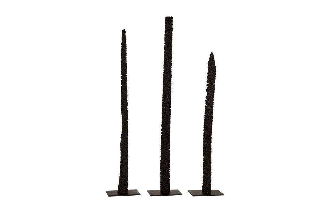 Post Set of 3, Metal Base, Burnt - Phillips Collection - AmericanHomeFurniture