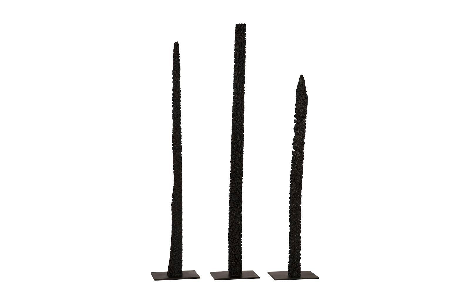 Phillips Collection Post Set of 3, Metal Base, Burnt DECORATIVE OBJECTS