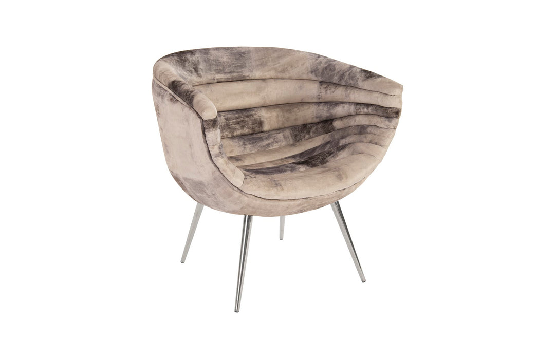 Nouveau Club Chair, Mist Gray, Stainless Steel Legs - Phillips Collection - AmericanHomeFurniture