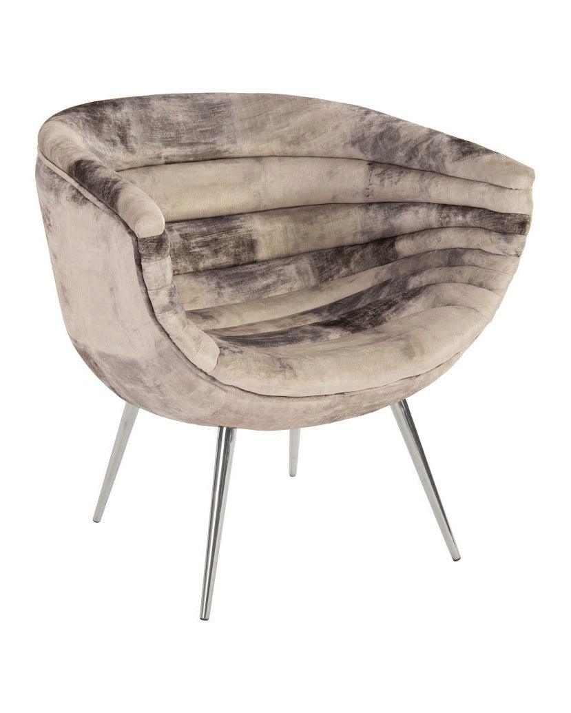 Phillips Collection Nouveau Club Chair, Mist Gray, Stainless Steel Legs ACCENT + LOUNGE CHAIRS