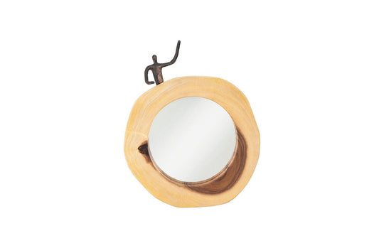 Phillips Collection Atlas Cross Cut Mirror, Small, Half Man, Left WALL MIRRORS