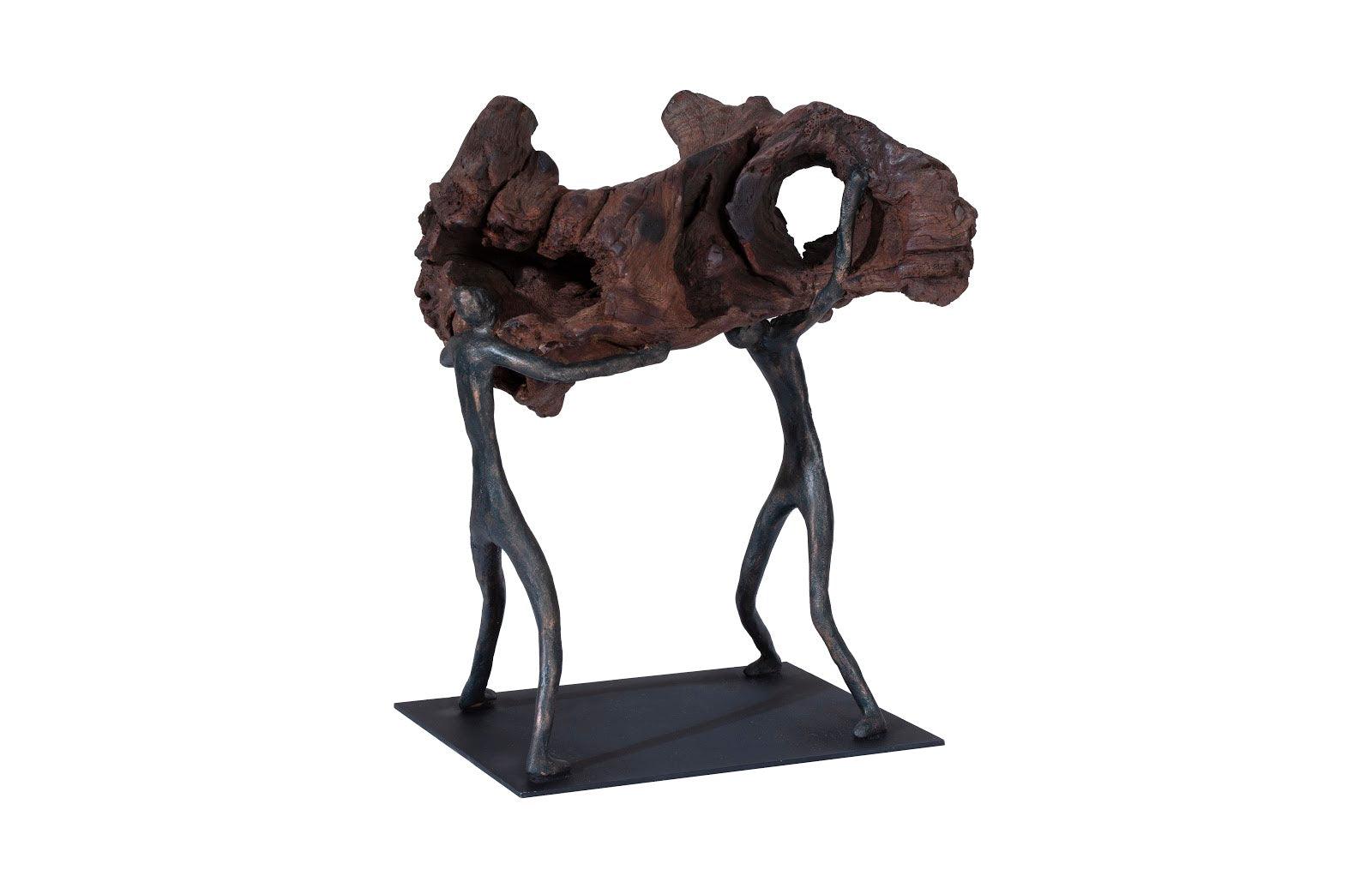 Phillips Collection Atlas Tabletop Sculpture, Freeform High Lift, With Base DECORATIVE OBJECTS