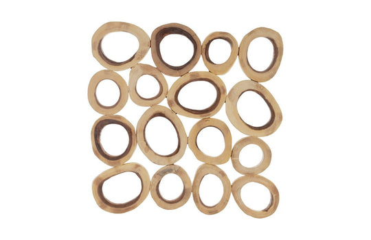 Phillips Collection Chuleta Rings Wall Art, Chamcha Wood, Square, LG WALL ACCENTS
