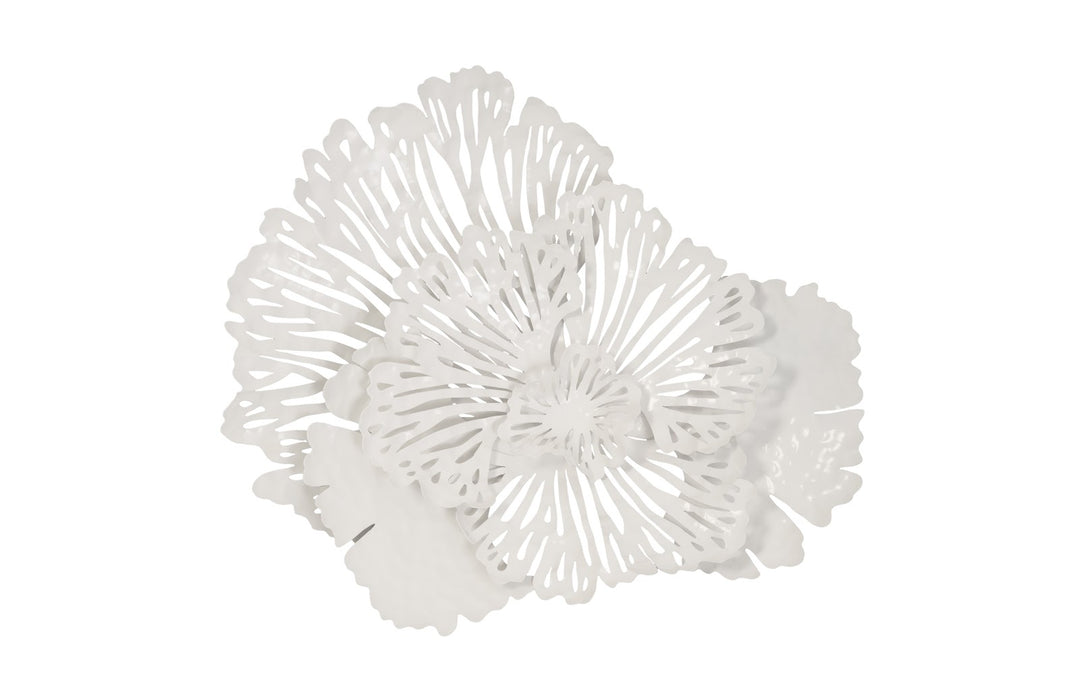 Flower Wall Art, Small, White, Metal - Phillips Collection - AmericanHomeFurniture