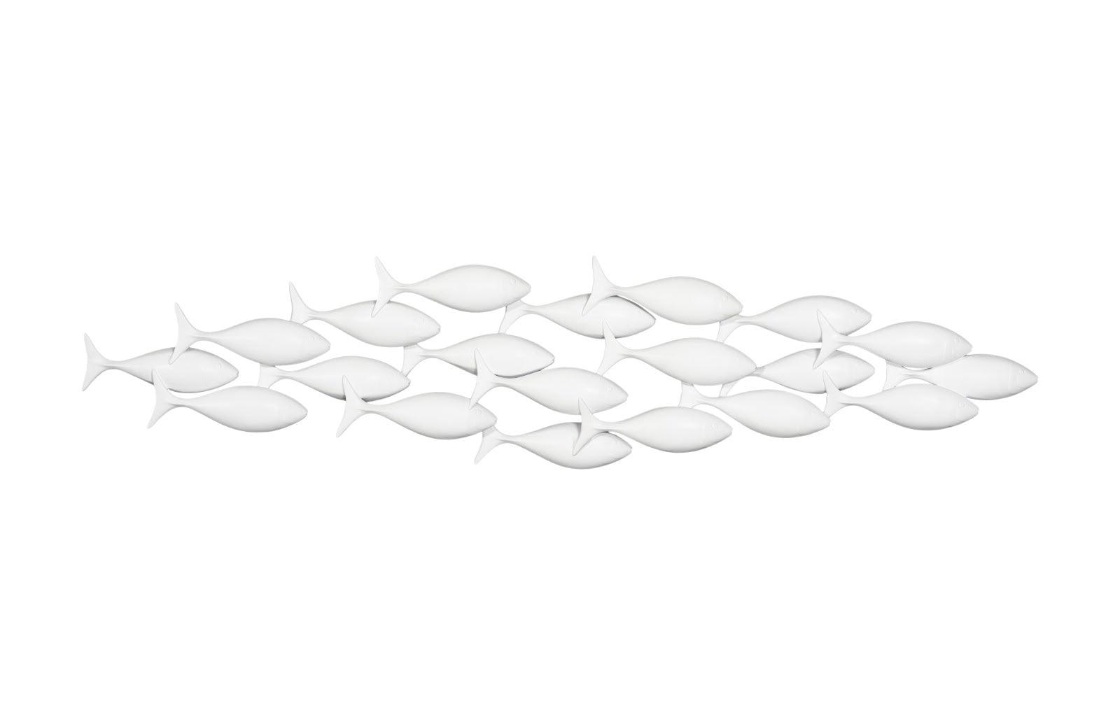 Phillips Collection School of Fish Wall Art, Matte White WALL ACCENTS