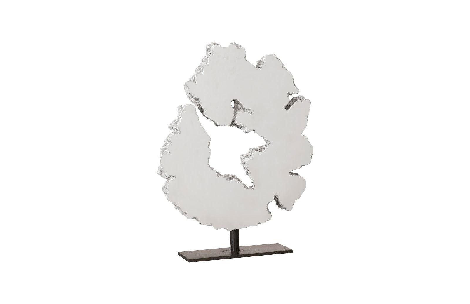 Phillips Collection Lava Slice Sculpture on Stand, Resin, Stainless Steel DECORATIVE OBJECTS