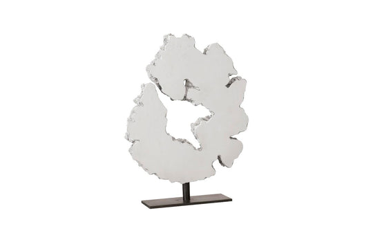 Phillips Collection Lava Slice Sculpture on Stand, Resin, Stainless Steel DECORATIVE OBJECTS