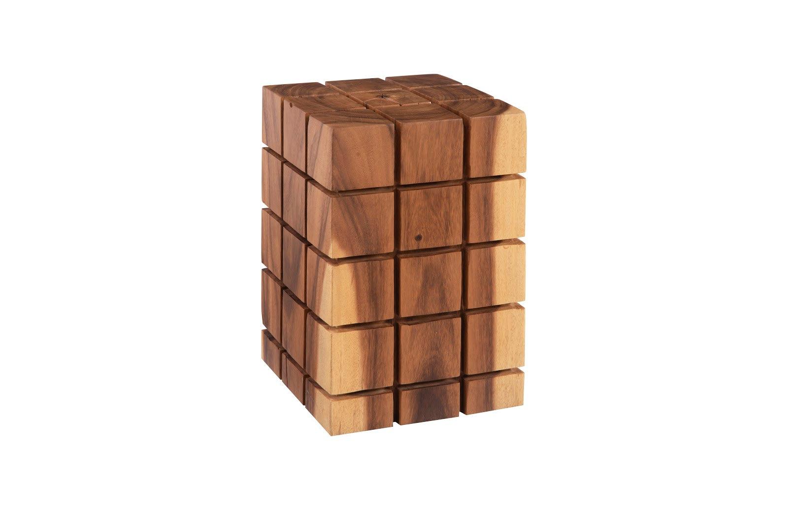 Phillips Collection Cubed Stool, Natural OTTOMANS, POUFS, + STOOLS