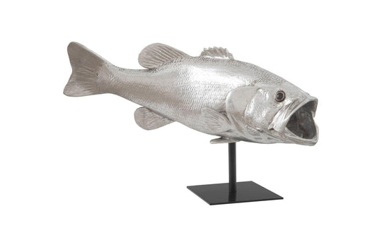 Phillips Collection Large Mouth Bass Fish, with Stand DECORATIVE OBJECTS