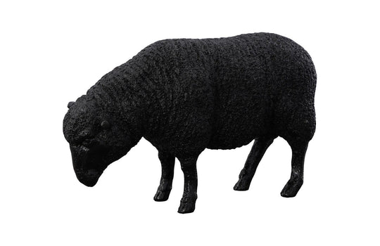Phillips Collection Sheep Sculpture, Gel Coat Black DECORATIVE OBJECTS