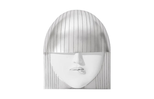 Phillips Collection Fashion Faces Wall Art, Large, Pout, White and Silver Leaf WALL ACCENTS