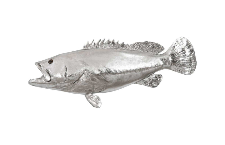 Estuary Cod Fish Wall Sculpture, Resin, Silver Leaf - Phillips Collection - AmericanHomeFurniture