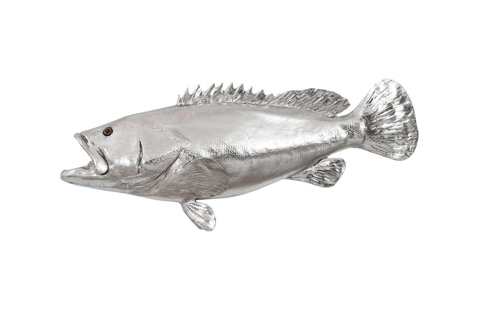 Phillips Collection Estuary Cod Fish Wall Sculpture, Resin, Silver Leaf WALL ACCENTS