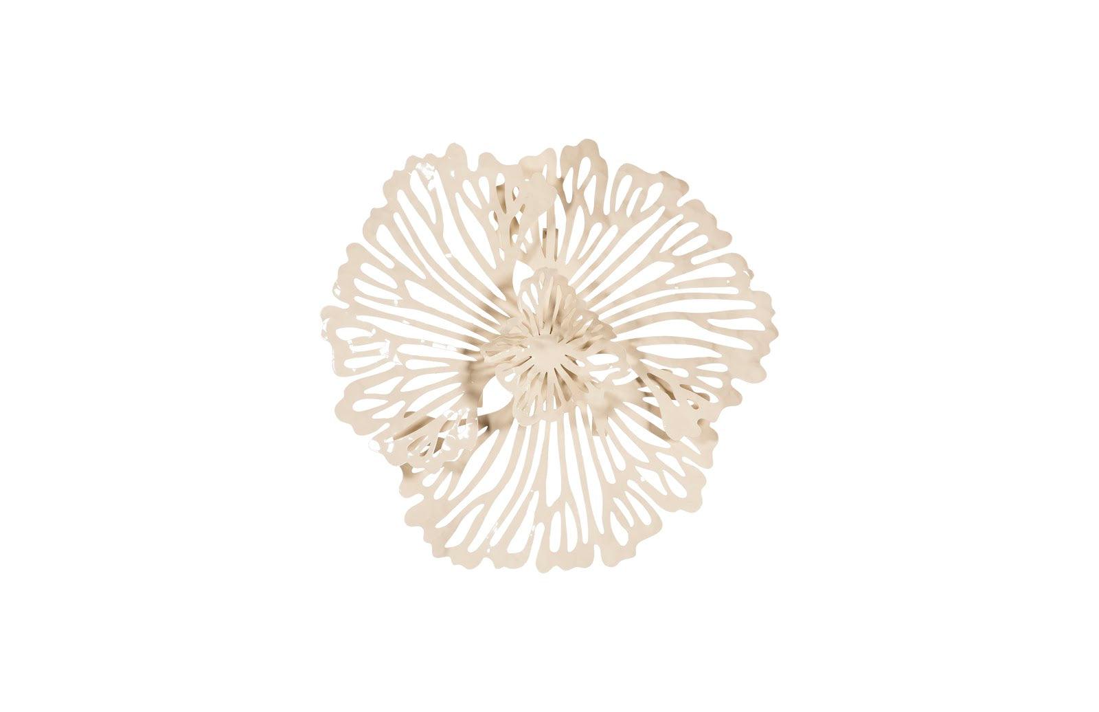 Phillips Collection Flower Wall Art, Extra Small, Ivory, Metal WALL ACCENTS
