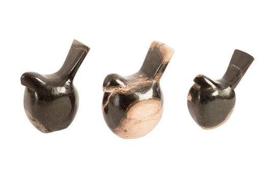 Phillips Collection Petrified Wood Birds, Set of 3 DECORATIVE OBJECTS