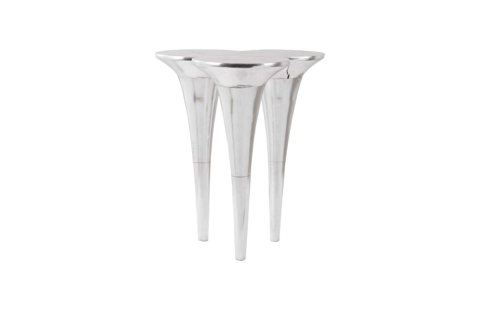 Phillips Collection Marley Bar Table, Silver Leaf BAR + BAR CARTS