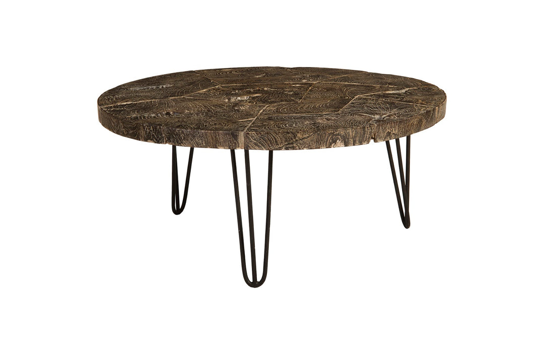 Driftwood Top Coffee Table, Black Wash - Phillips Collection - AmericanHomeFurniture