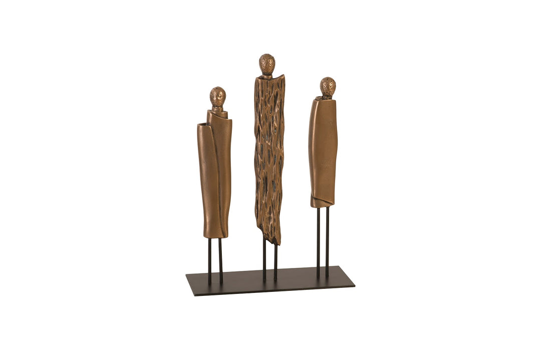 Robed Monk Trio Sculpture, Resin, Bronze Finish - Phillips Collection - AmericanHomeFurniture