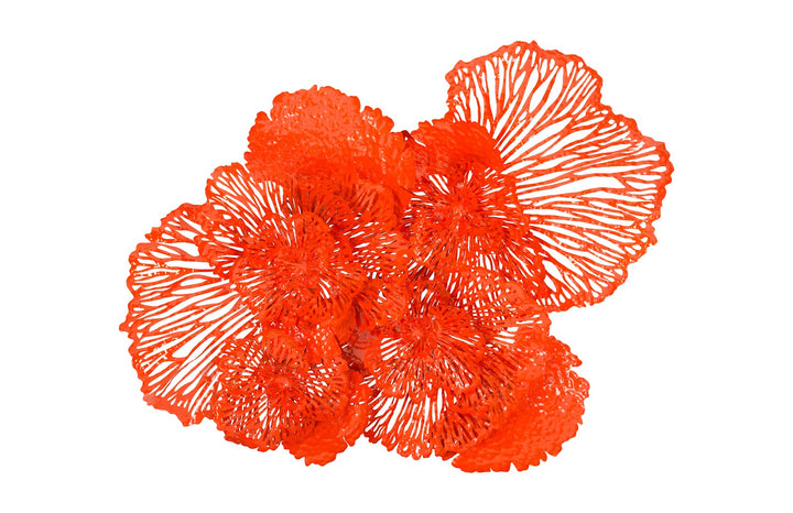 Flower Wall Art, Large, Coral, Metal - Phillips Collection - AmericanHomeFurniture