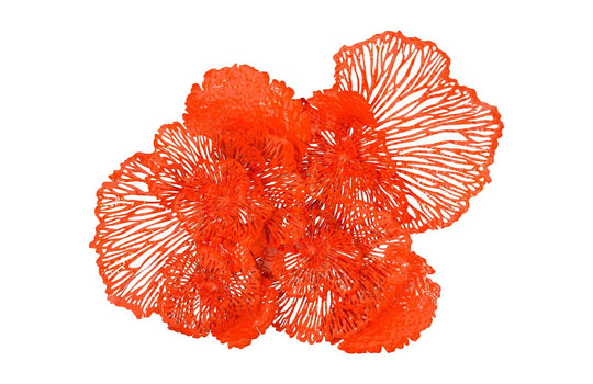 Phillips Collection Flower Wall Art, Large, Coral, Metal WALL ACCENTS