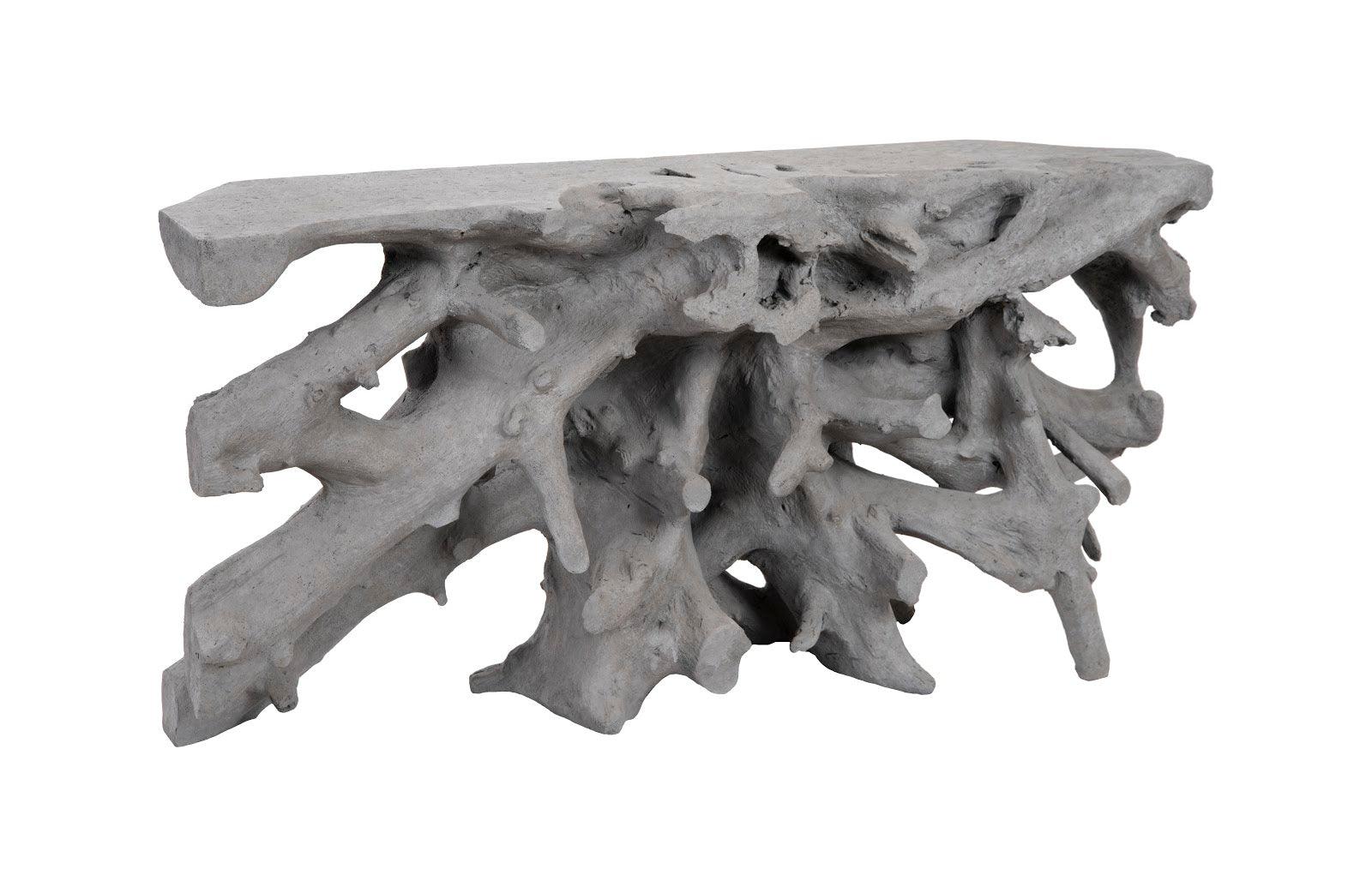 Phillips Collection Cast Root Console, Charcoal Stone CONSOLE TABLES