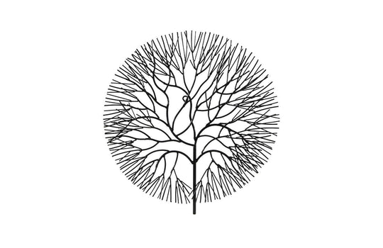 Phillips Collection Wire Tree Wall Art, Small, Circle, Metal, Black WALL ACCENTS