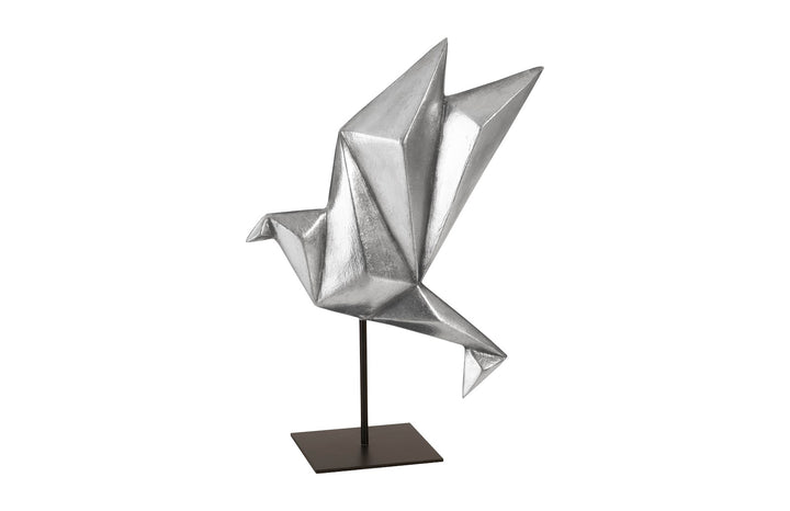 Origami Bird Table Top Sculpture, Silver Leaf - Phillips Collection - AmericanHomeFurniture
