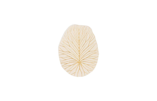 Phillips Collection Rivulet Wall Tile, Chamcha Wood, Gold Leaf on White WALL ACCENTS