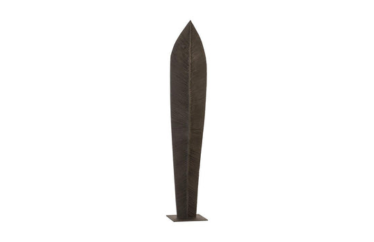 Phillips Collection Carved Leaf on Stand, Burnt, XL DECORATIVE OBJECTS