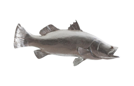 Phillips Collection Barramundi Fish Wall Sculpture, Resin, Silver Leaf WALL ACCENTS