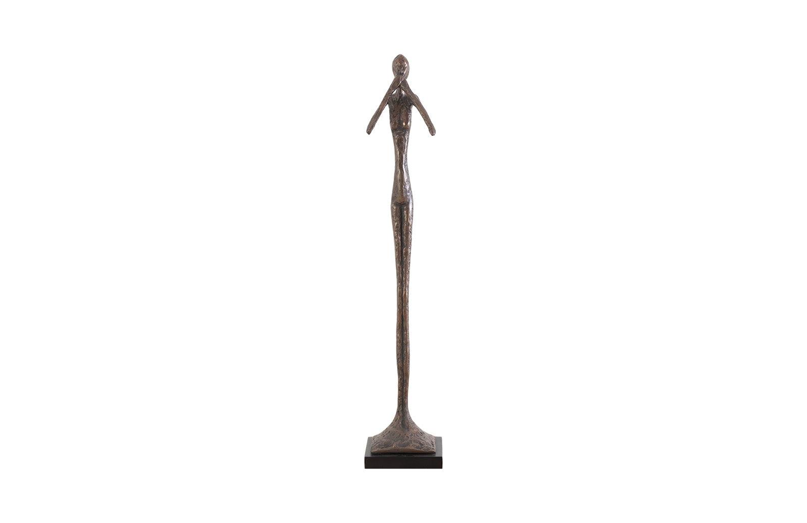 Phillips Collection Speak No Evil Slender Sculpture, Small, Resin, Bronze Finish DECORATIVE OBJECTS