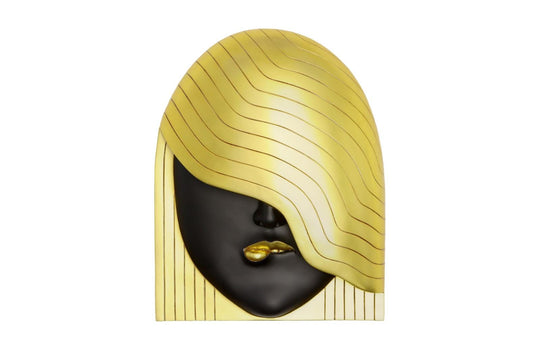 Phillips Collection Fashion Faces Wall Art, Large, Her Left Wave, Black and Gold WALL ACCENTS